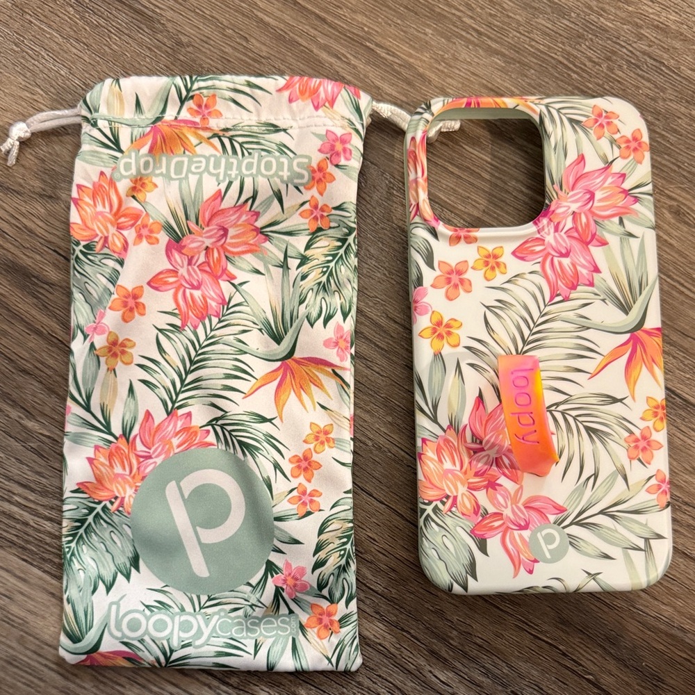 Loopy Case tropical print iPhone 15 pro max